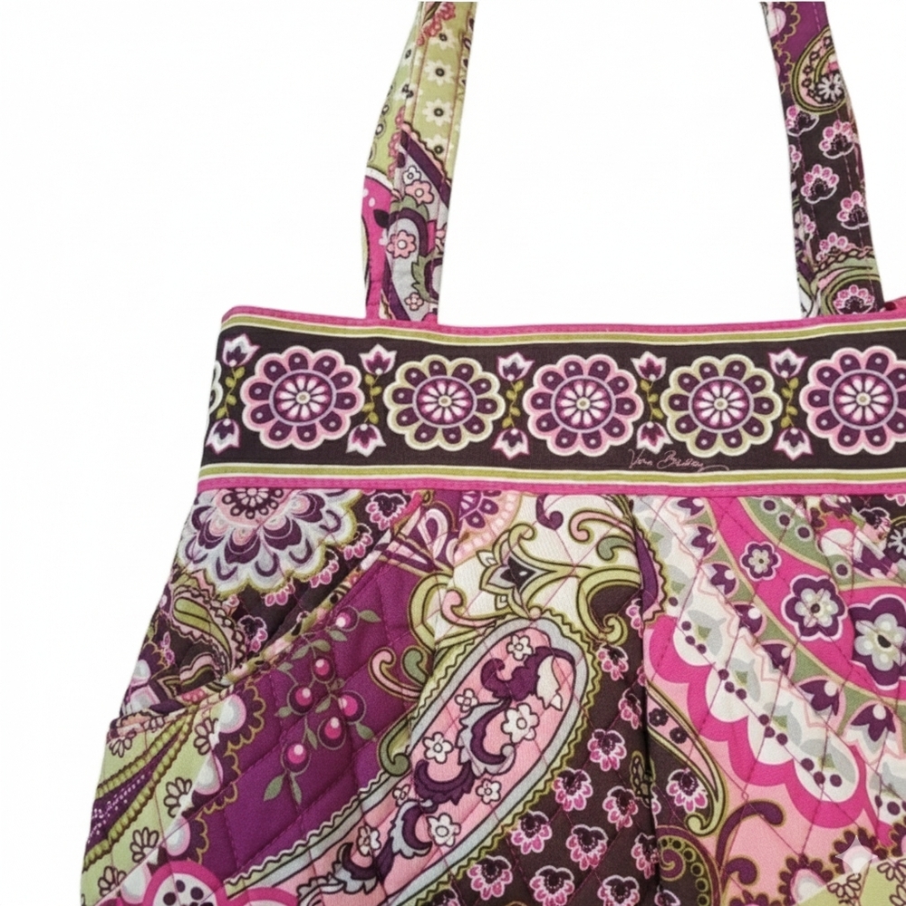 Vera Bradley Morgan Shoulder Bag With Matching Wallet In Very Berry Paisley - Picture 5 of 16